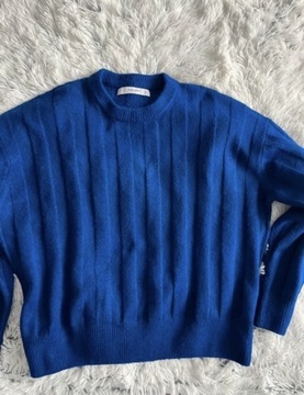 sweter Mango kobaltowy