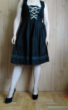 Sukienka Dirndl folk bawarska vintage retro r. 40