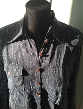 MEXX bluzka koszulowa w odcieniach szarości
