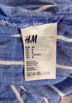 Letnia niebieska bluzka z wiskozy, H&M,  L-XL