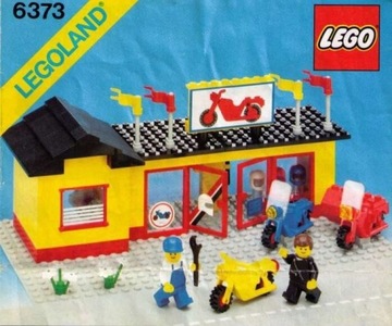 LEGO Town 6373 z 1984r. Motorcycle shop + pudełko