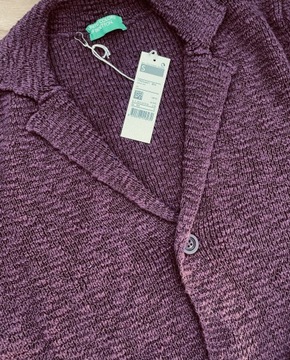 Męski kardigan swetr na guziki S nowy United Color
