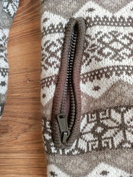 Męski sweter norweski wzór roz M/L gruby góralski 