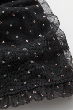 H&M czarna marszczona brokatowa sukienka XS 34