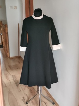 Phardi 36 S czarna sukienka elegancka stójka