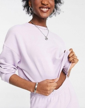 PULL & BEAR nowy liliowy komplet bluza spodenki S