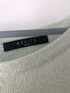 Sweter damski ażurowy mohito miętowy S 36