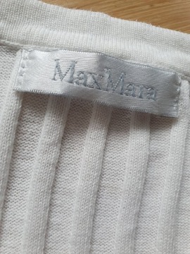 Biały sweter kardigan zapinany na haftki S