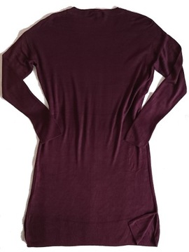 sukienka H&M Basic M bordo 100% viscose