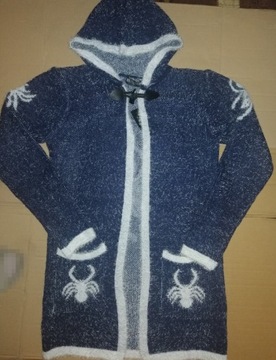 Sweter damski sweter rozpinany z kapturem rozm.M/L