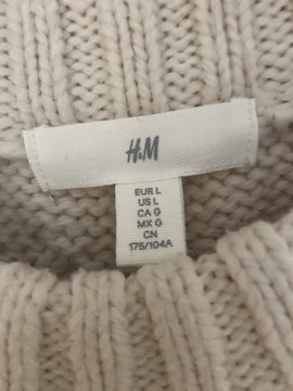 Sweter z warkoczowym splotem H&M rozm L/40