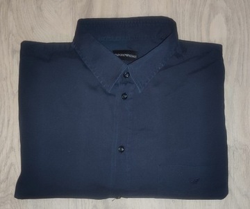 Koszula Emporio Armani r. L / 44 / 17,5 granatowa