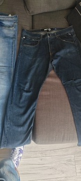 Jeans 36 XXL plus koszulka i kurtka. 