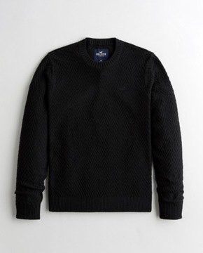 HOLLISTER sweter M SLIM czarny NOWY WAWA - 40%