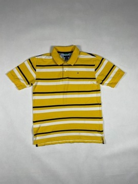 Koszulka Polo Tommy Hilfiger L dziecięca w paski żółta