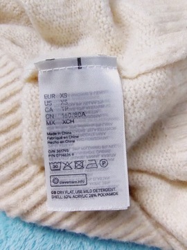 Kremowy sweter H&M rozm. 34/XS