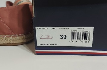 Tommy Hilfiger FW0FW05779 r. 39 espadryle róż