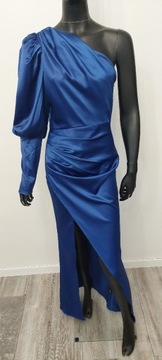 Piękna długa sukienka w kolorze chabrowym Nowa z metką M/L 