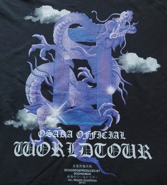 Koszulka Bawełna boohooMAN Dragon Print Osaka Official Worldtour
