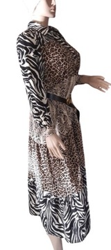 Przepiekna sukienka pantera zebra
