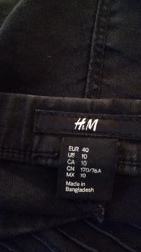 Czarne spodnie H&M, roz. 38/40