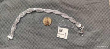 Bransoletka W. KRUK srebro 925, 19 cm, 9 gr. NOWA