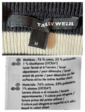 Krótki Cienki Sweterek w paski Tally Weil M (38)