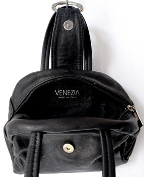 Venezia mała torebka do ręki skóra natural czarna