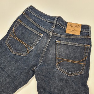 Granatowe spodnie jeansowe hollister W32 L32