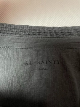 AllSaints Szary Longsleeve Polo - Rozmiar S 