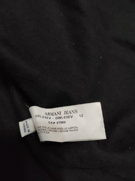 Czarny płaszcz z podpinką Armani Jeans XL