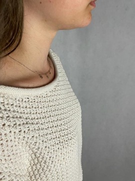 Pleciony sweter sweterek zara z wiązaniem kardigan