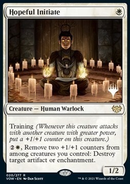 Hopeful Initiate promo v2 innistrad crimson vow[R]