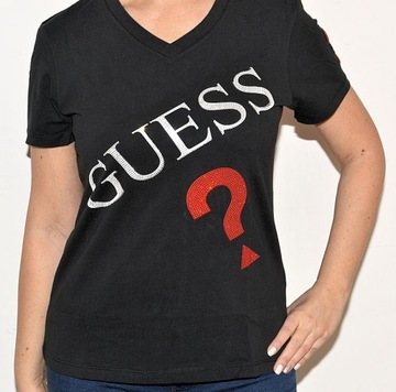 Guess koszulka t-schirt czarna  M/L wyprzedaż 