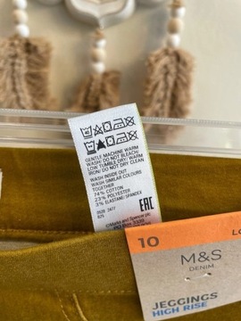 Miodowe spodnie legginsy 38 M UK10 Marks & Spencer