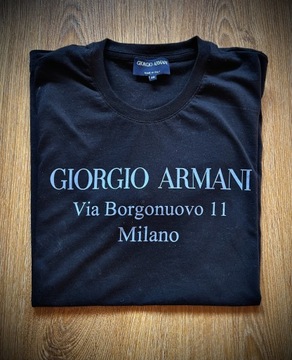 T-shirt GIORGIO ARMANI czarny 48 UNISEX