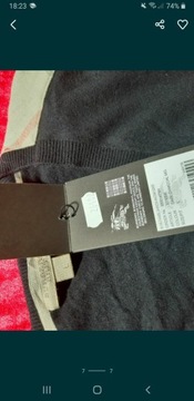 Burberry sweter granat wełna L 100% oryg nr seryjn