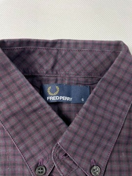 Fred Perry: Fioletowa Koszula w Kratkę, Rozmiar S