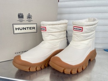 Hunter śniegowce Intrepid Short kolor biały WFS2108WWU rozmiar 38 damske