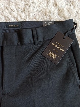 Eleganckie męskie czarne spodnie S
