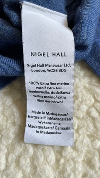 Sweter męski 100% wełna merynosów Nigel Hall r. M.