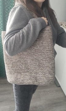 Torebka torba shopper na szydełku 