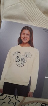 Kremowa bluza Disney 100 M 80% bawełna nowa