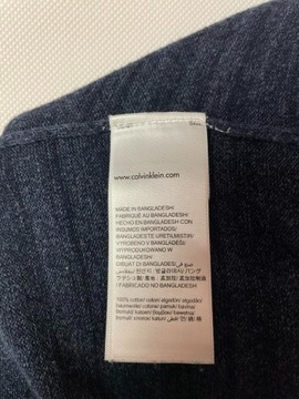 Sweter w paski Calvin Klein Jeans M granatowy