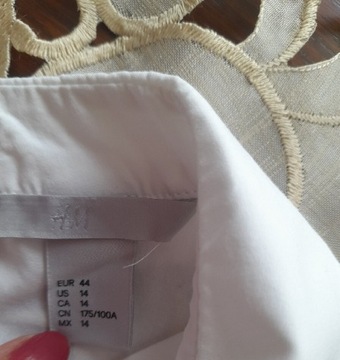 Biała bawełniana bluzka damska H&M r. 44