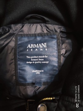 Męska czarna kurtka Armani Jeans XL