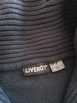 Granatowy sweter z kołnierzem Livergy 48 - 50