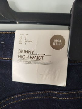 Spodnie dżinsowe skinny H&M rozmiar 36