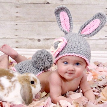 Кролик-одежда, новорожденная сессия, фотосъемка
