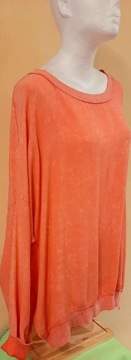 włoska tunika bluza oranżadowa bawełna 3xl